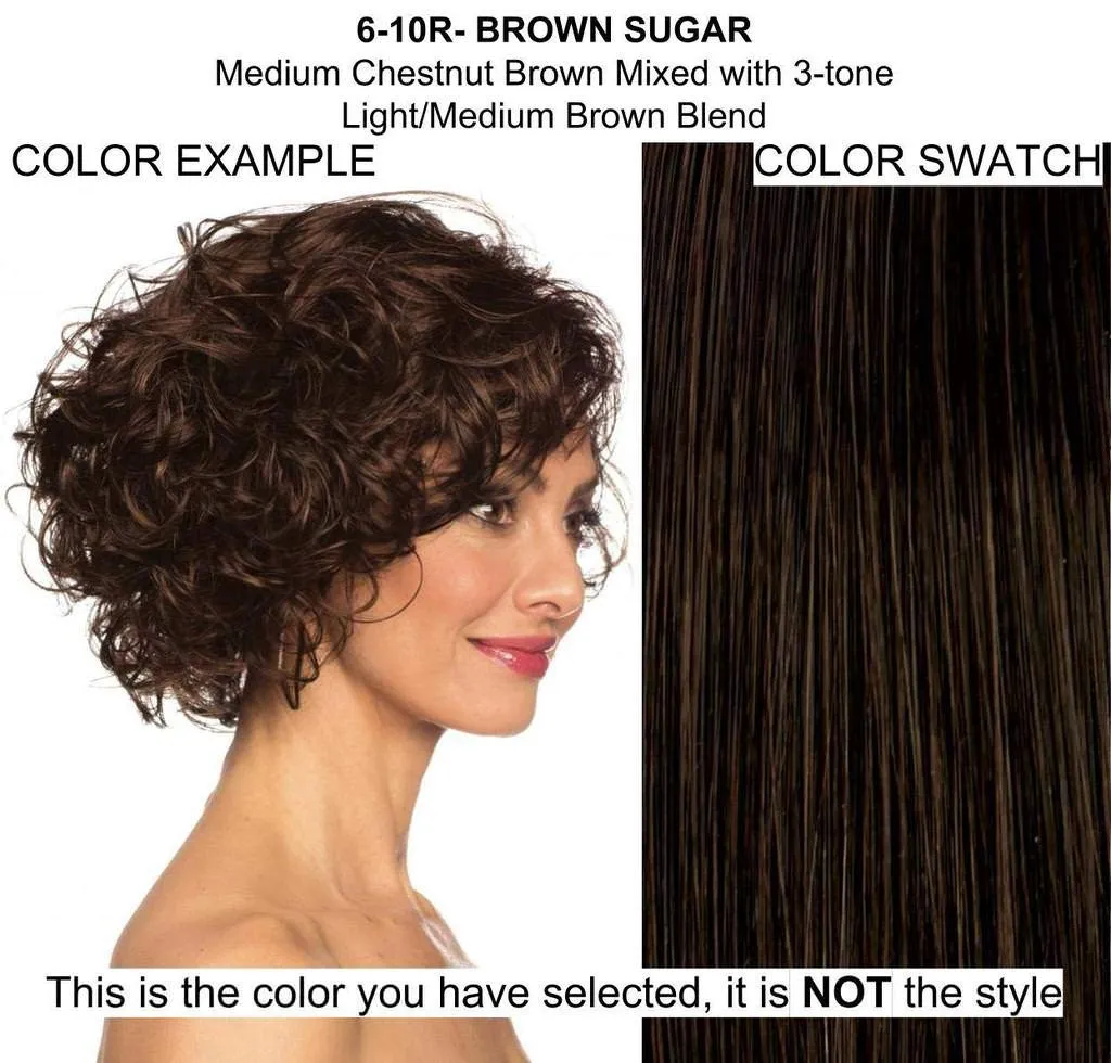 Bundle - 3 items: Ensley Wig by Rene Paris, Christy's Wigs Q & A Booklet & Wide Tooth Comb - Color: Brown Sugar