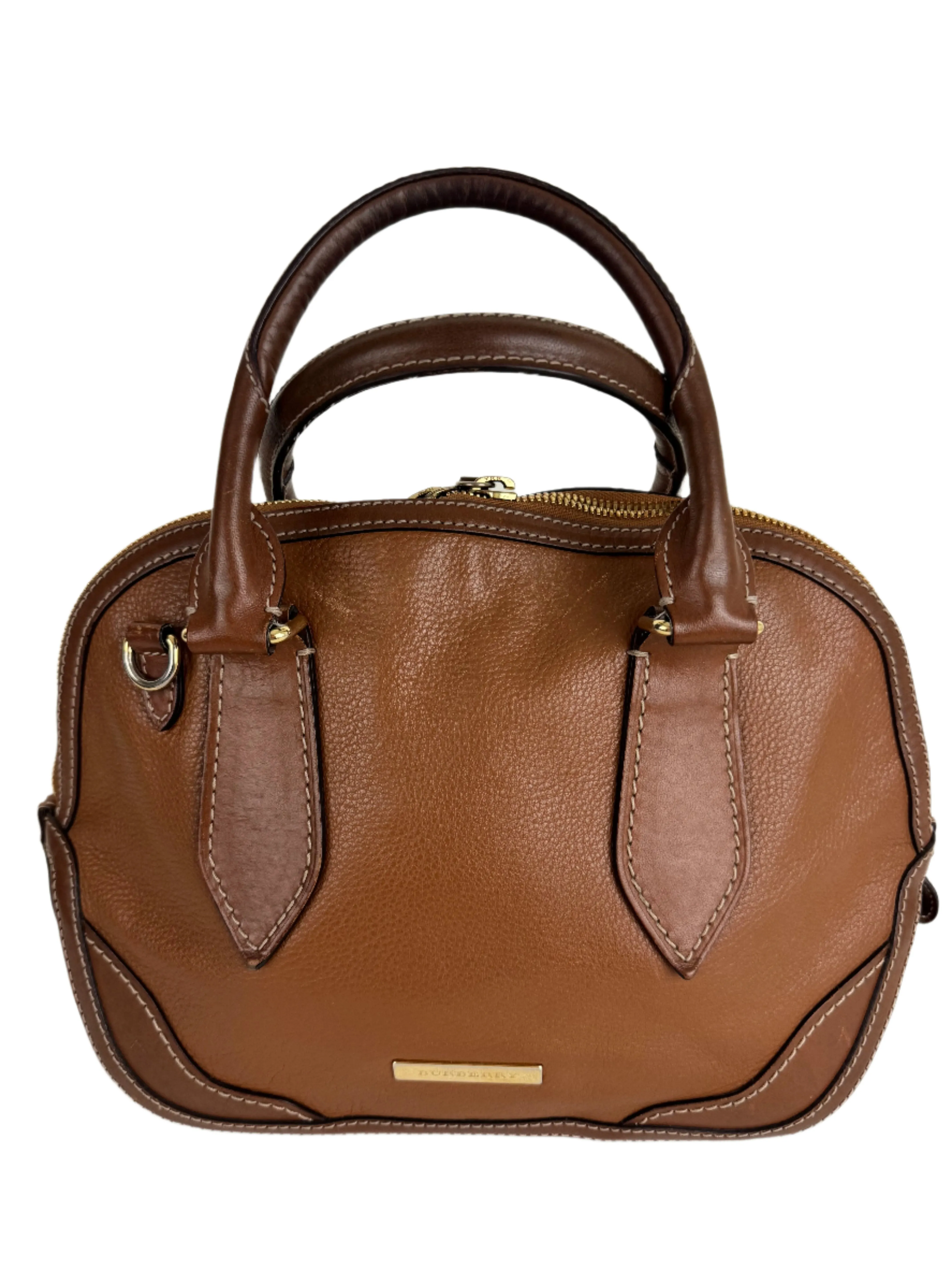 Burberry Leather Orchard Handle Bag