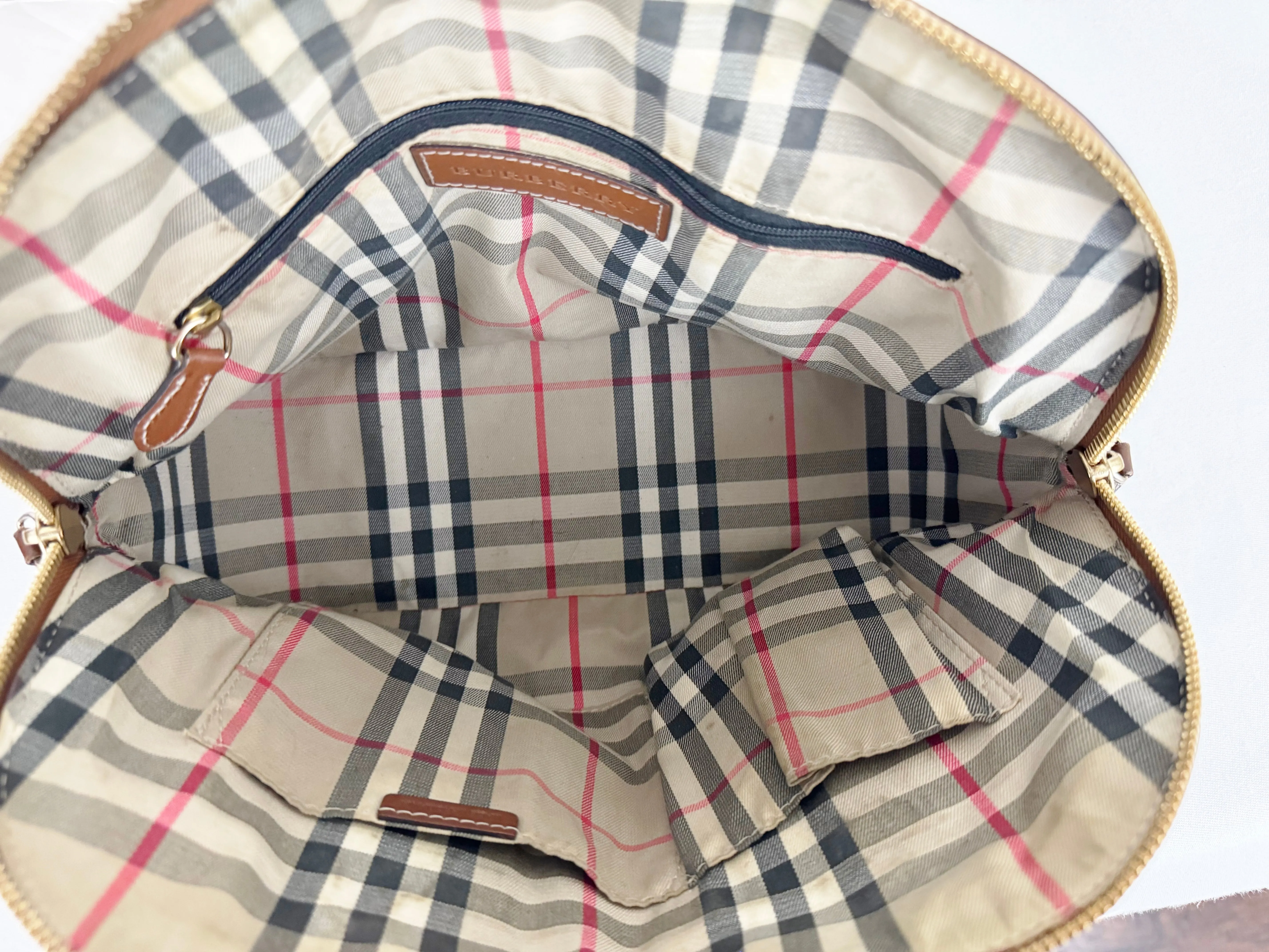 Burberry Leather Orchard Handle Bag