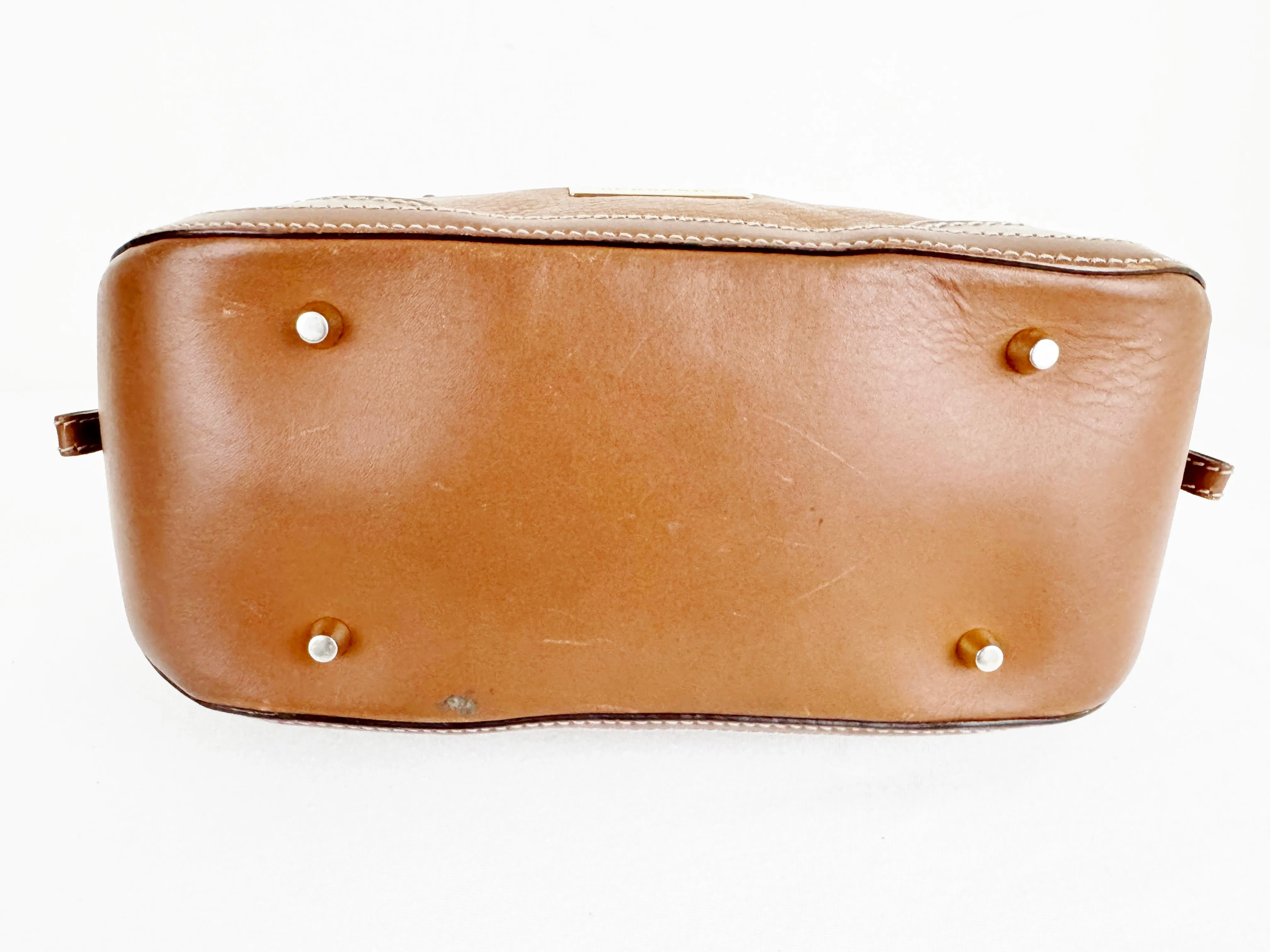 Burberry Leather Orchard Handle Bag