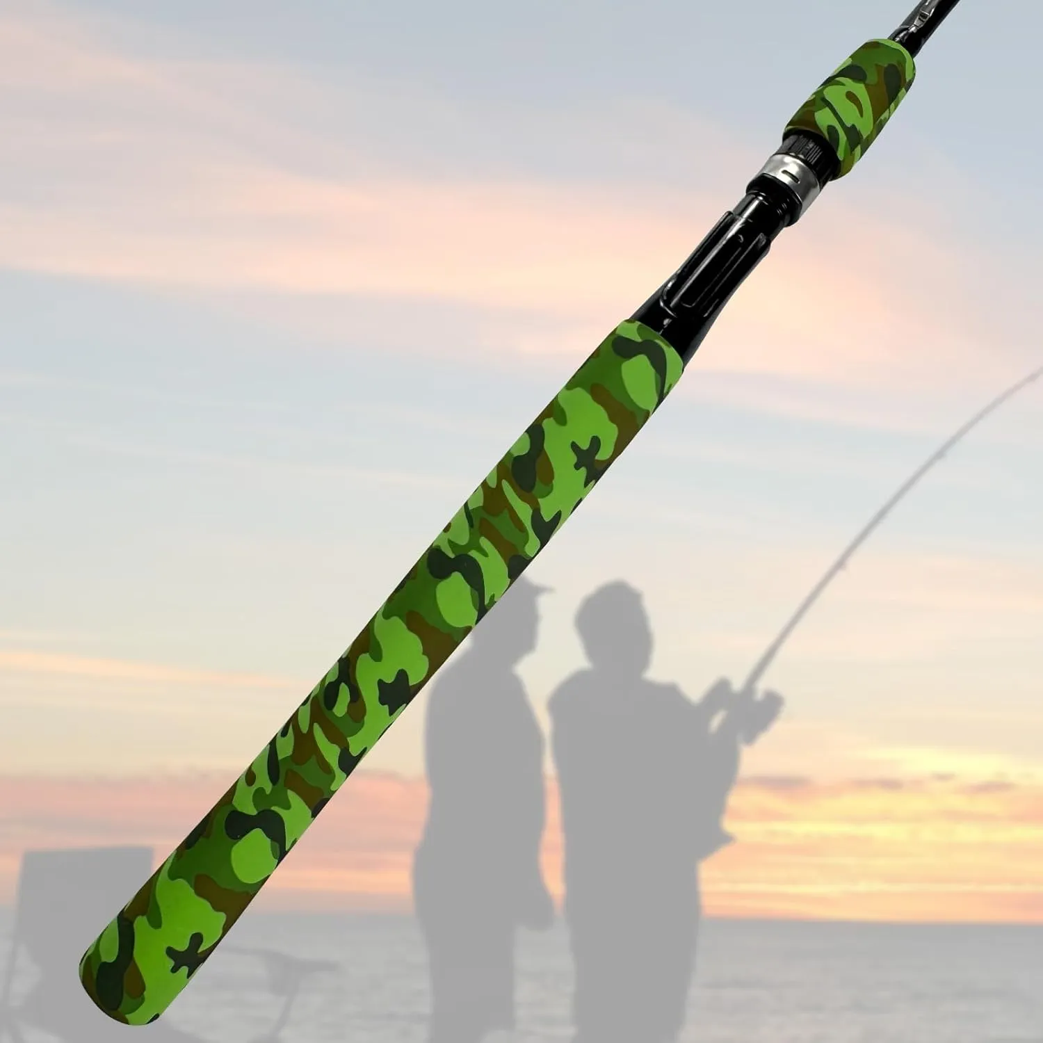 Camo Pattern Heat Shrink for Tennis Rackets & Tool Handles - No Residue, Durable Fit (30mm Diameter, 1.65 ft Length, Gray Camo Color)