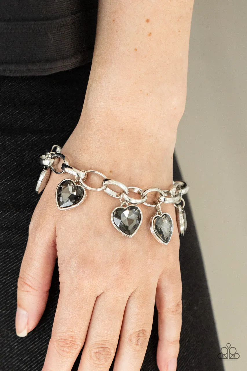 Candy Heart Charmer Silver Paparazzi Bracelet