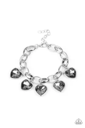 Candy Heart Charmer Silver Paparazzi Bracelet