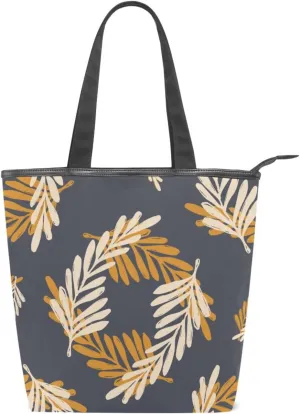 Canvas Tote Purse The Tote Bag with Pockets Top Handle Shoulder Handbags Work Bags for Women Pattren 1