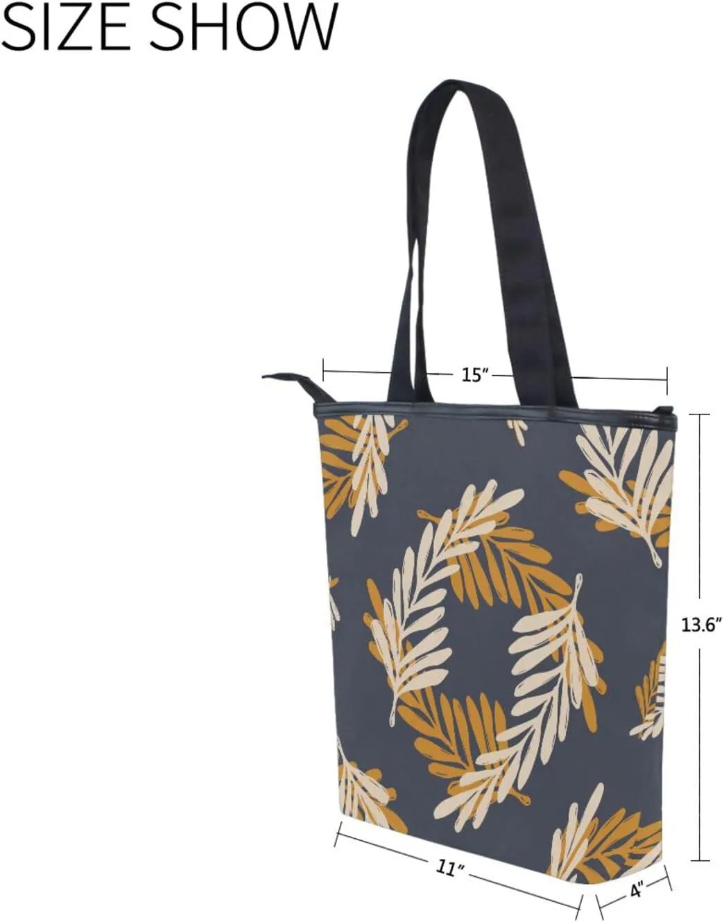 Canvas Tote Purse The Tote Bag with Pockets Top Handle Shoulder Handbags Work Bags for Women Pattren 1