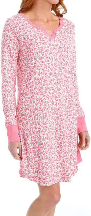 Carole Hochman Women's Cozy Interlock Printed Sleepshirt
