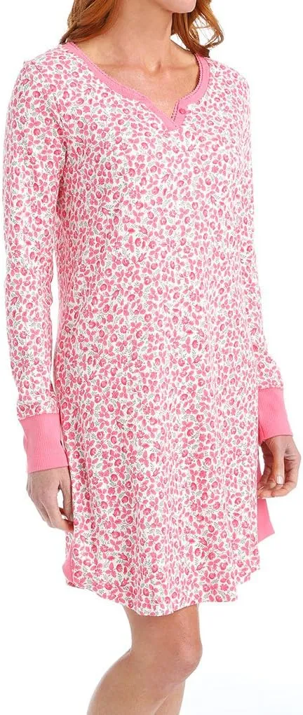 Carole Hochman Women's Cozy Interlock Printed Sleepshirt