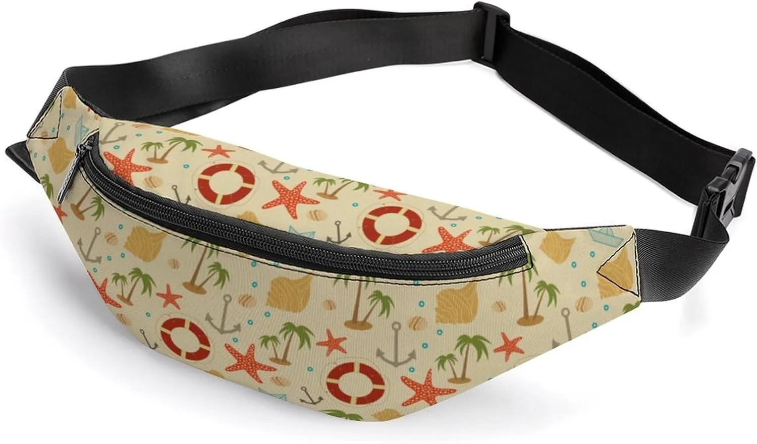Cartoon Colorful Beach Holidays Unisex Belt Bag Crossbody Bag Fanny Pack Waist Pack Suitable for Travel And Sports, 36*15cm, style-15-2