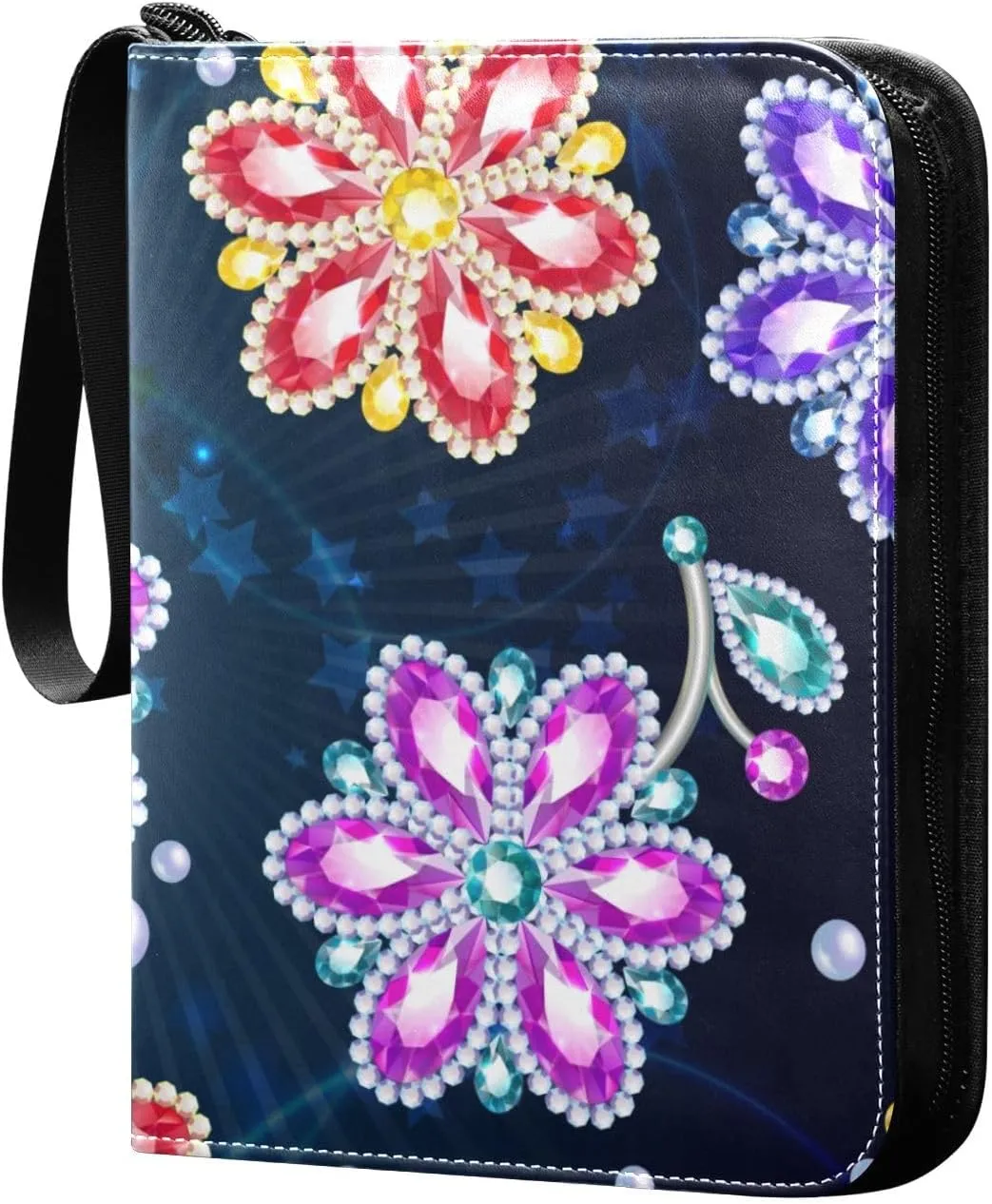 Cartoon-colorful-broochespattern Game Sports Cards Card Binders 4 Pocket - Hold 400 Game Cards, Waterproof Wear-resistant Trading Card Albums Collection Book Holder for Boys Girls