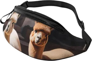 Casual Alpacas Printed Fanny Pack,Crossbody Fanny packs for women Men Waist Bag for Running Travel