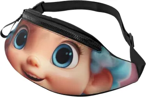 Casual Cotton Candy Printed Fanny Pack,Crossbody Fanny packs for women Men Waist Bag for Running Travel