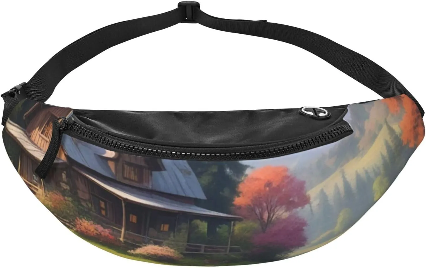 Casual Mystic Meadows Printed Fanny Pack,Crossbody Fanny packs for women Men Waist Bag for Running Travel