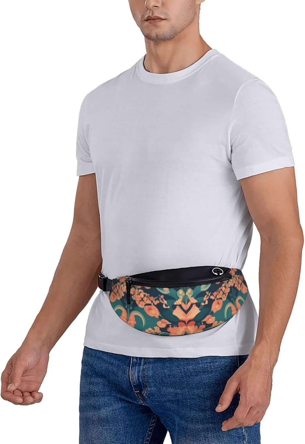 Casual Pattern Printed Fanny Pack,Crossbody Fanny packs for women Men Waist Bag for Running Travel