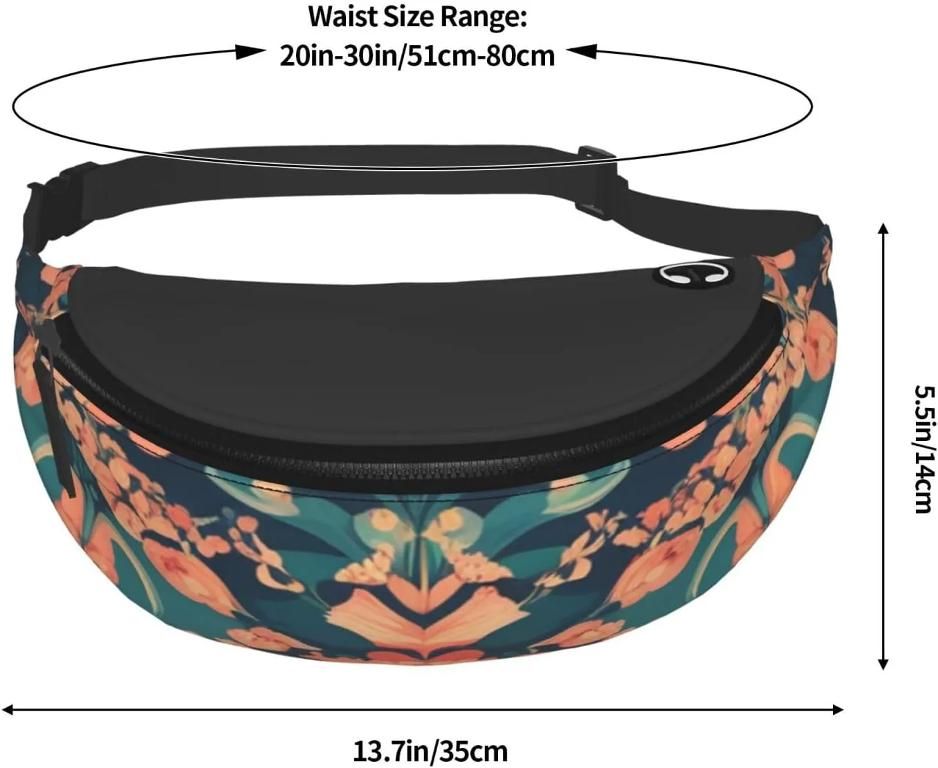 Casual Pattern Printed Fanny Pack,Crossbody Fanny packs for women Men Waist Bag for Running Travel