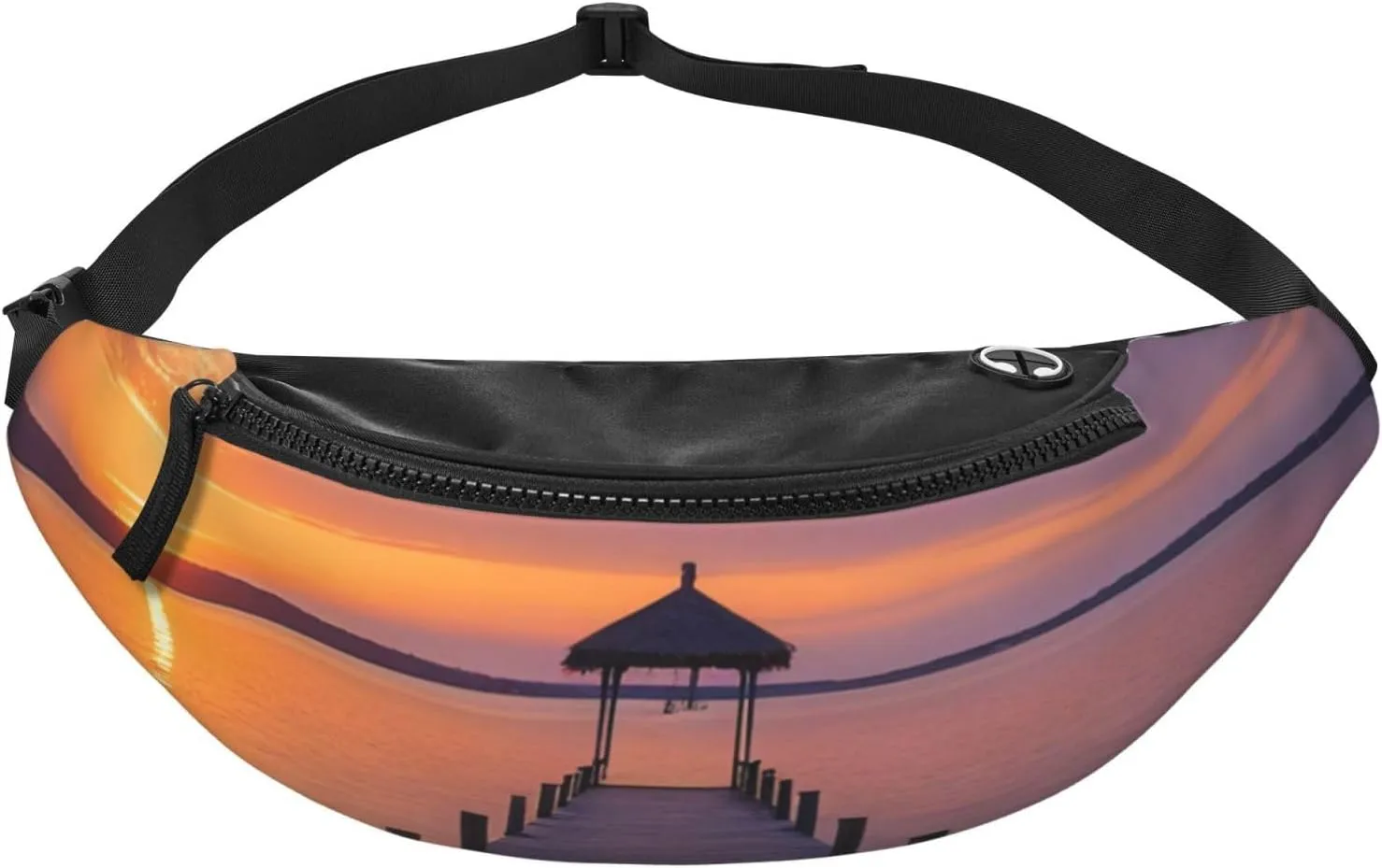 Casual Serene Sunset Printed Fanny Pack,Crossbody Fanny packs for women Men Waist Bag for Running Travel
