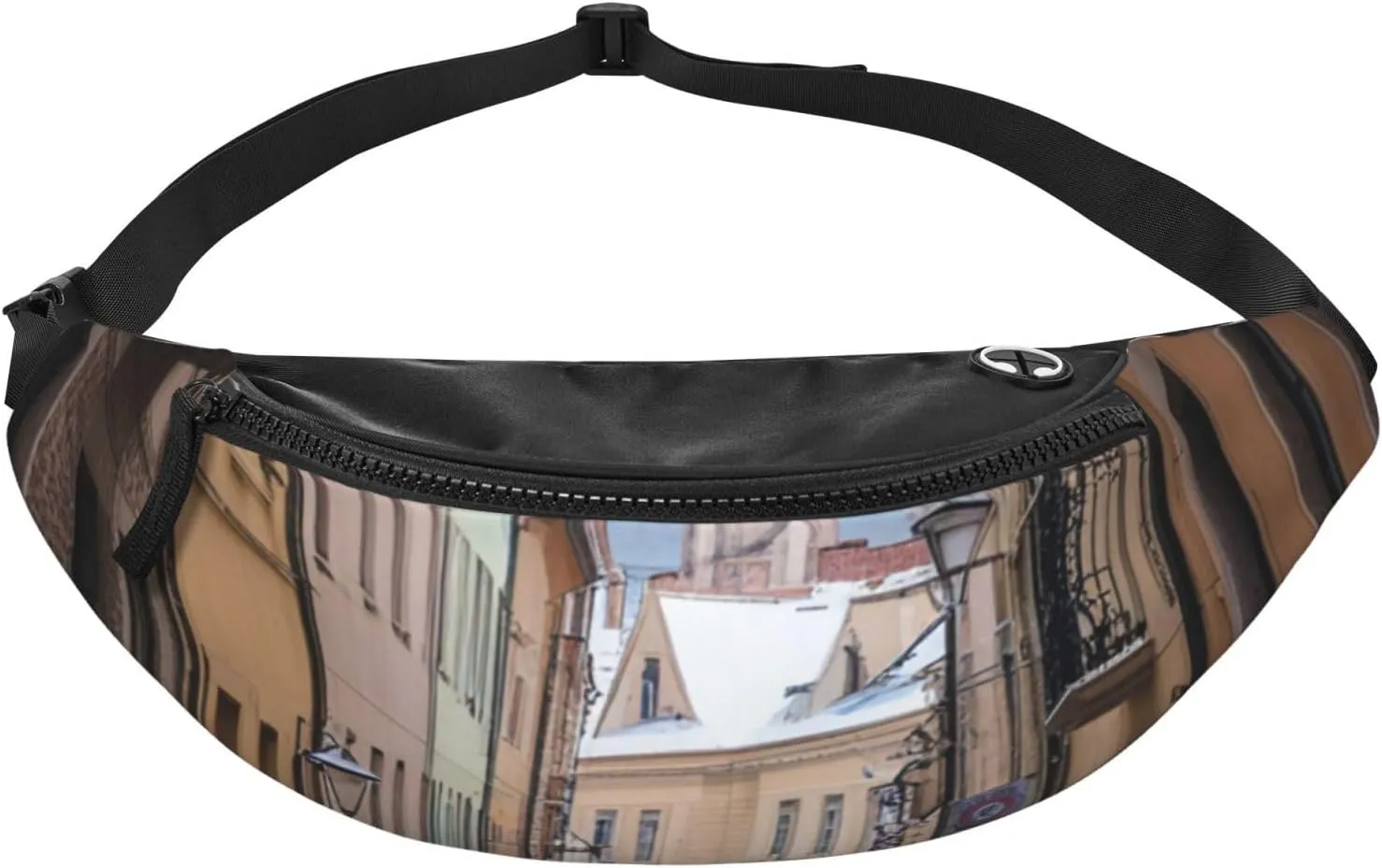 Casual Snow Street Printed Fanny Pack,Crossbody Fanny packs for women Men Waist Bag for Running Travel