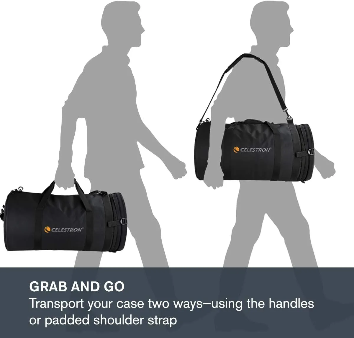 Celestron – 11” Telescope Optical Tube Bag – Custom Carrying Case Fits Schmidt-Cassegrain and EdgeHD – Ultra-Durable Protective Walls – Padded Straps for Easy Carry