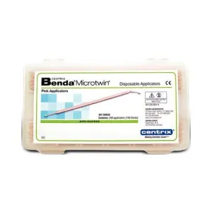 Centrix CE-380020 Benda Micro Twin Double Ended Applicator, Pink (Pack of 400)