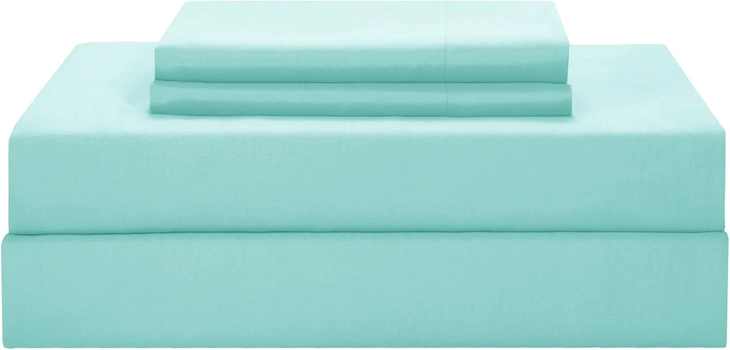 Chic Home Titian 6 Piece Comforter Hotel Collection Hexagon Embossed Paisley Print Border Design Bed in a Bag-Sheet Set Decorative Pillow Sham Included, Twin, Aqua