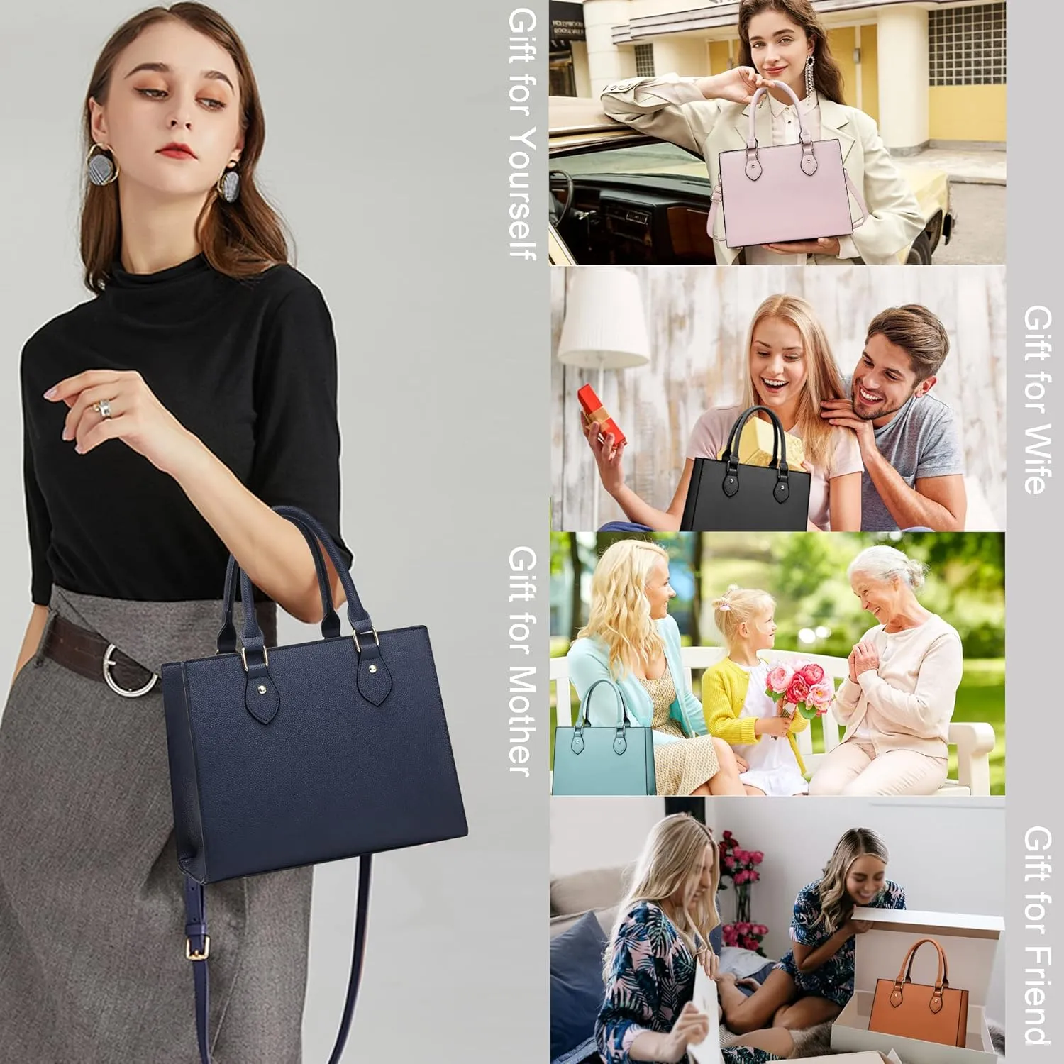 CHICAROUSAL Crossbody Purses and Handbags for Women PU Leather Tote Top Handle Satchel Shoulder Bags