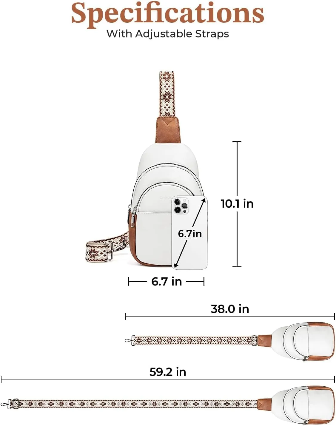 CHOLISS Small Sling Bag for Women Leather Crossbody Fanny Packs Chest Bag for Women