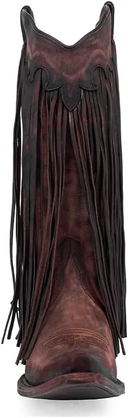 Circle G LADIE'S BRICK FRINGES, 43.8 X 34.8 X 11.0 SOLE,COWHIDE LEATHER, WESTERN BOOT, L6088