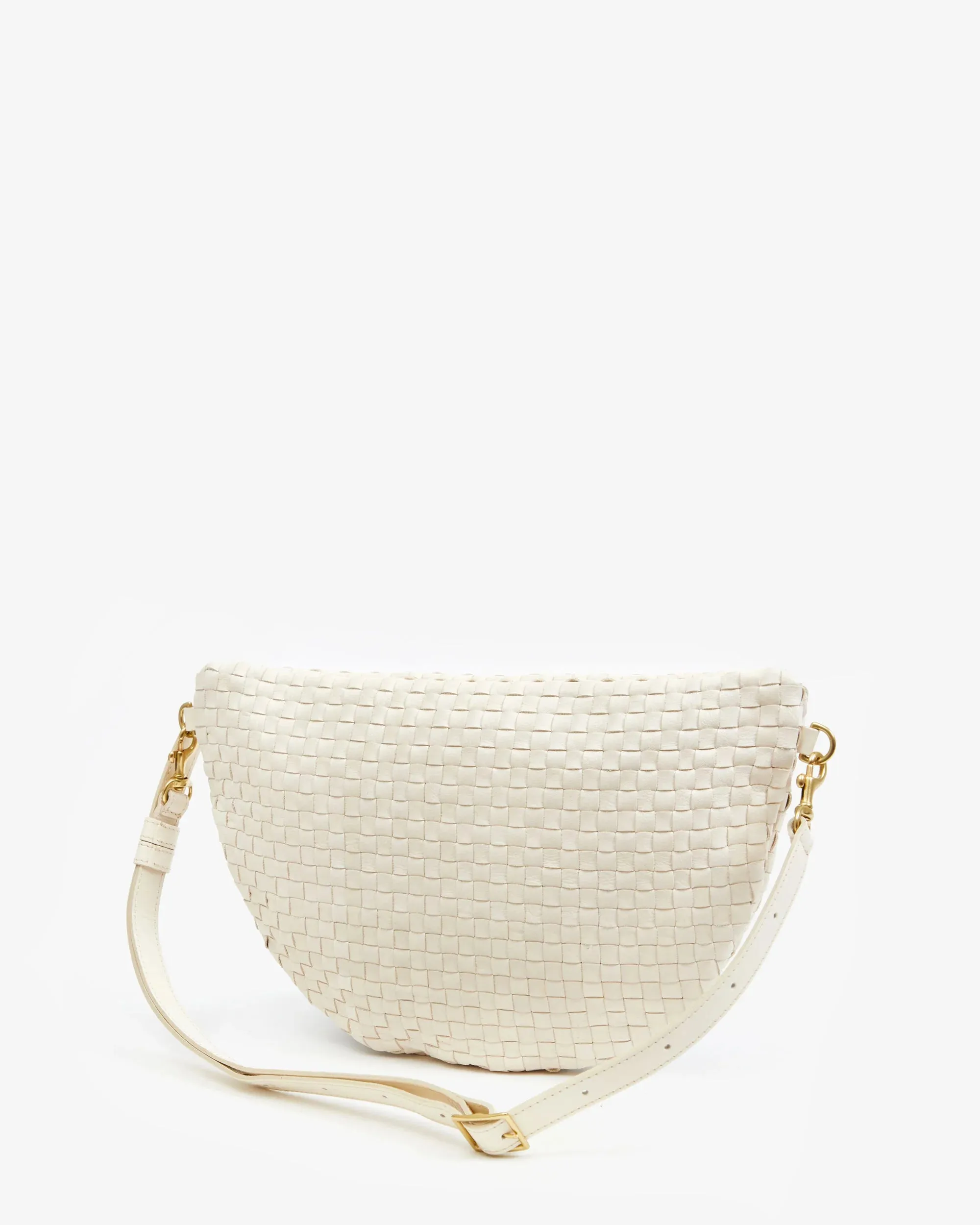 Clare V. - Grande Fanny in Woven Checker Cream