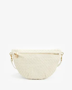 Clare V. - Grande Fanny in Woven Checker Cream