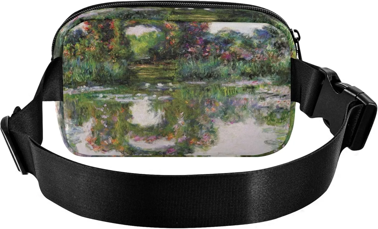 Claude Monet Flowering Arches Giverny Waterproof Fanny Packs Women Everywhere Belt Bag Pattern Cross Body Waist Pack
