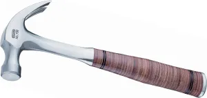 Claw Hammer, Full Steel Hammer, Premium Leather Grip, Perfect for Carpenters, Joiners, Slaters, or Roofers, Made in Germany, 16 oz