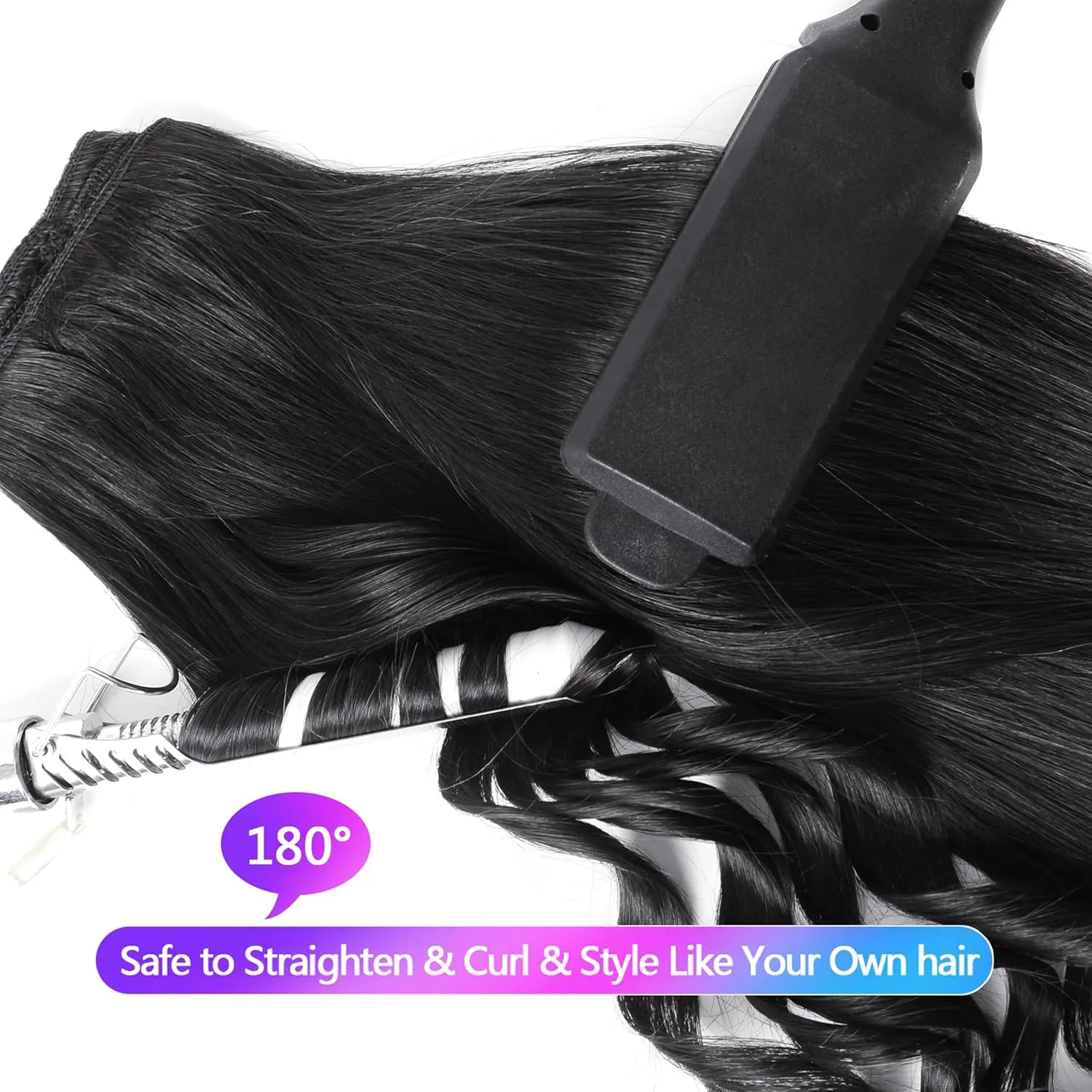 Clip in Hair Extensions Real Human Hair, 20 Inch 105g/3.7oz, 1B Natural Black, Invisible Seamless Straight Remy Human Hair Clip in Extensions for Women 8pcs Per Set with Double Weft