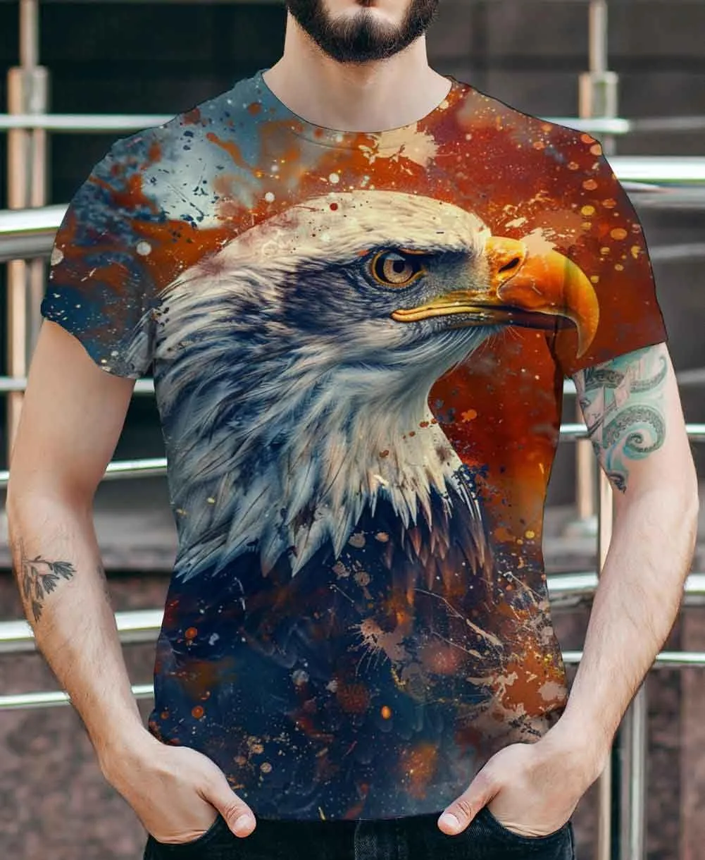 Cndiyike 3D Printed Graphic Short Sleeve T-Shirts for Men