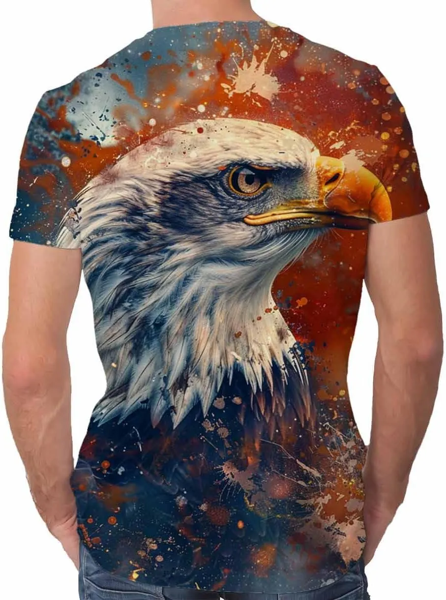 Cndiyike 3D Printed Graphic Short Sleeve T-Shirts for Men
