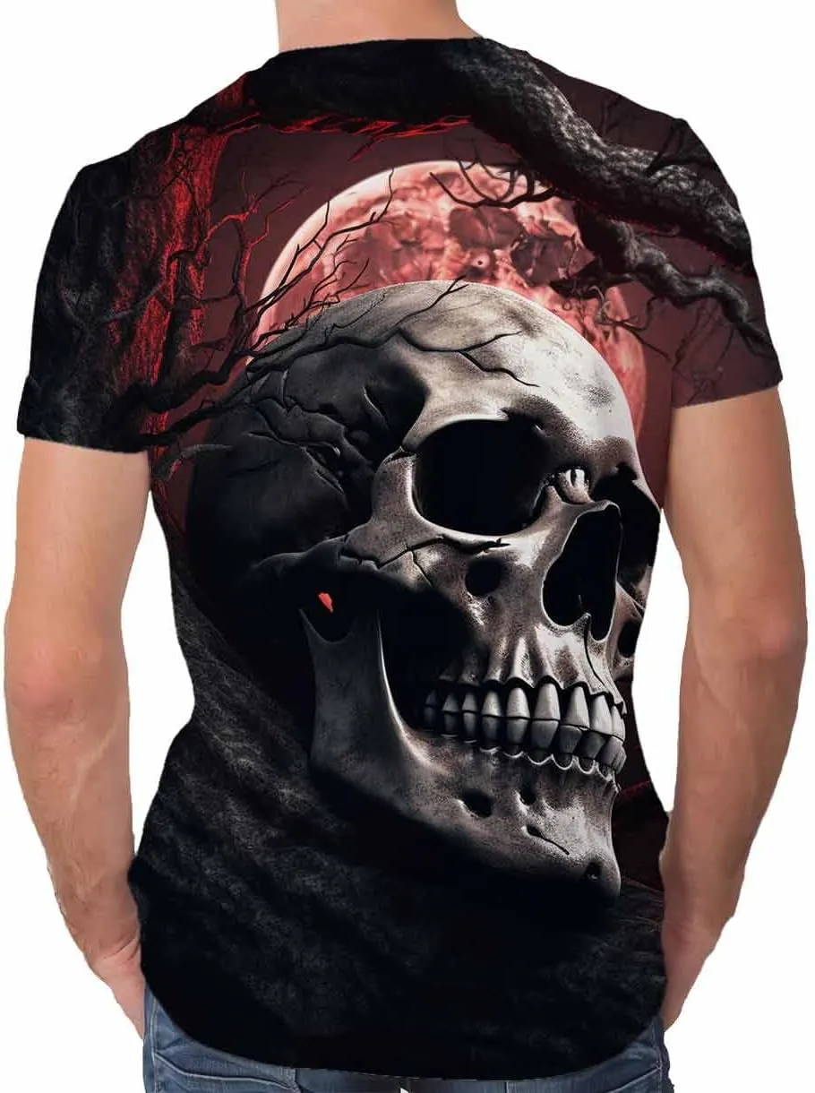 Cndiyike 3D Printed Graphic Short Sleeve T-Shirts for Men