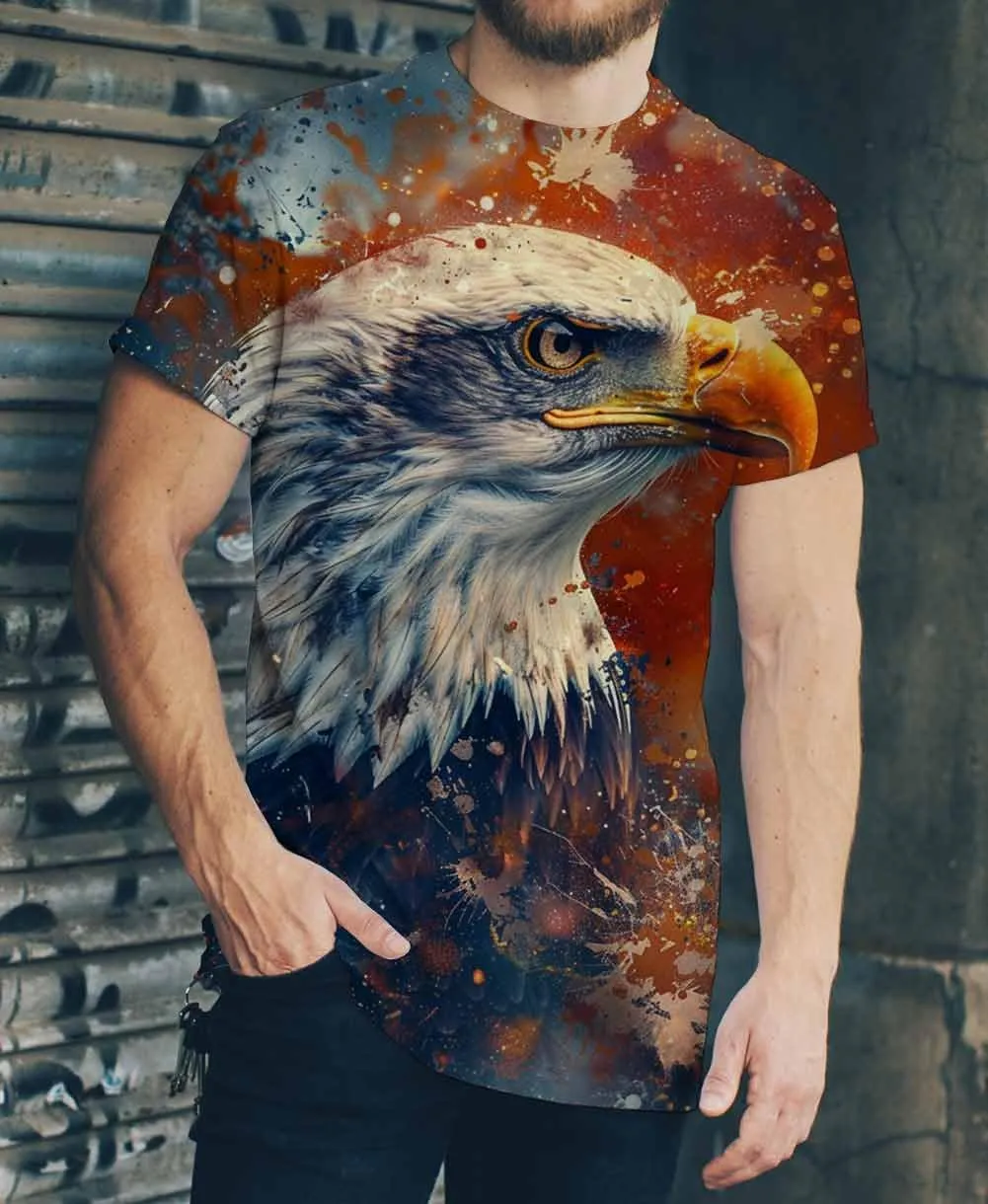 Cndiyike 3D Printed Graphic Short Sleeve T-Shirts for Men