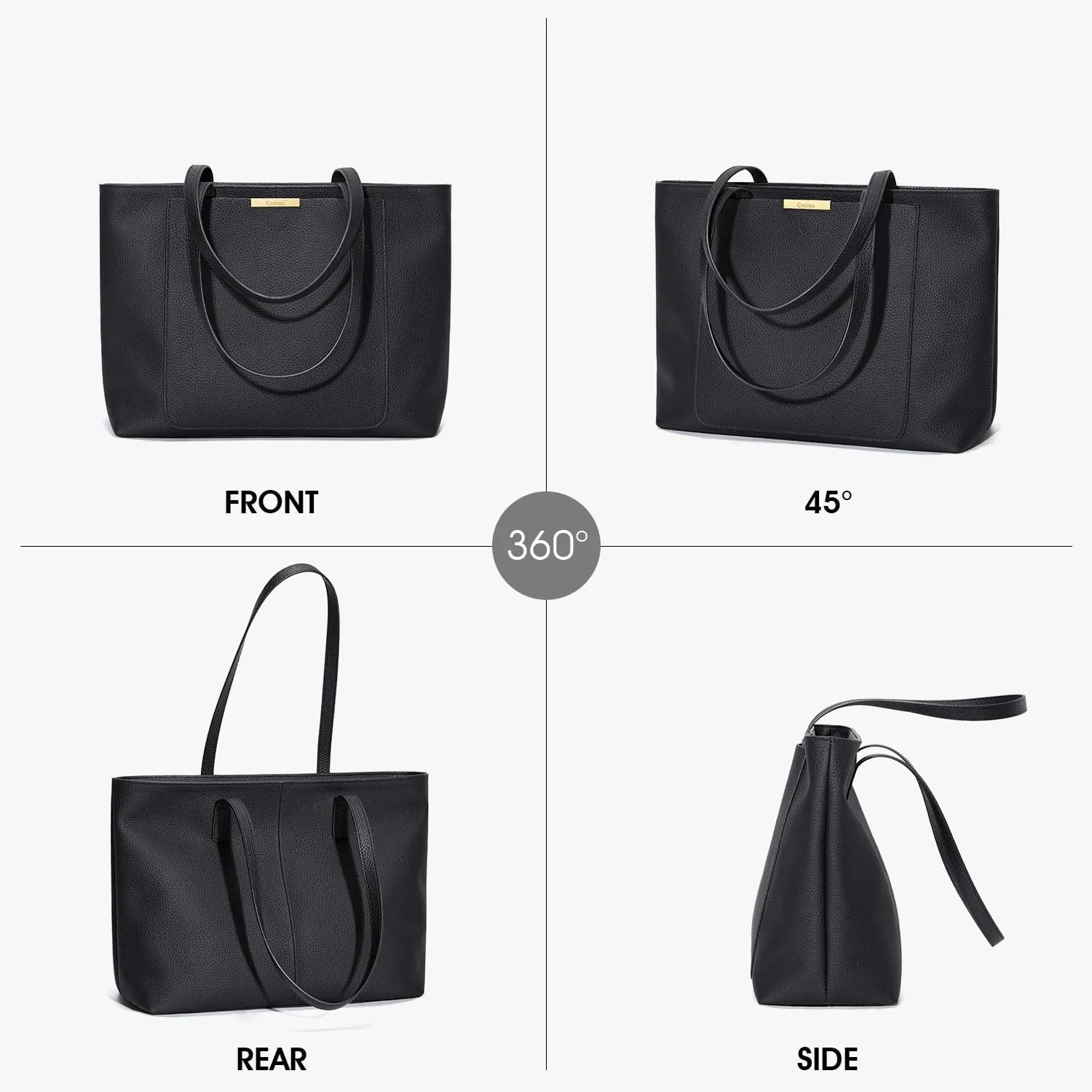 Cnoles Women Tote Bag Leather Handbag Purses And Handbags For Women Ladies Top Handle Large Soft Shoulder Satchel Hobo Bags