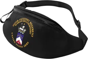 Coa - 369th Infantry Regiment - Harlem Hellfighters Unisex Leisure Waist Bag Outdoor Sports Running Waist Bag Business Travel Mobile Phone Bag