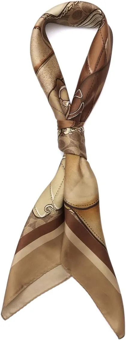 Coach womens Stacked Tabby Printed Silk Square