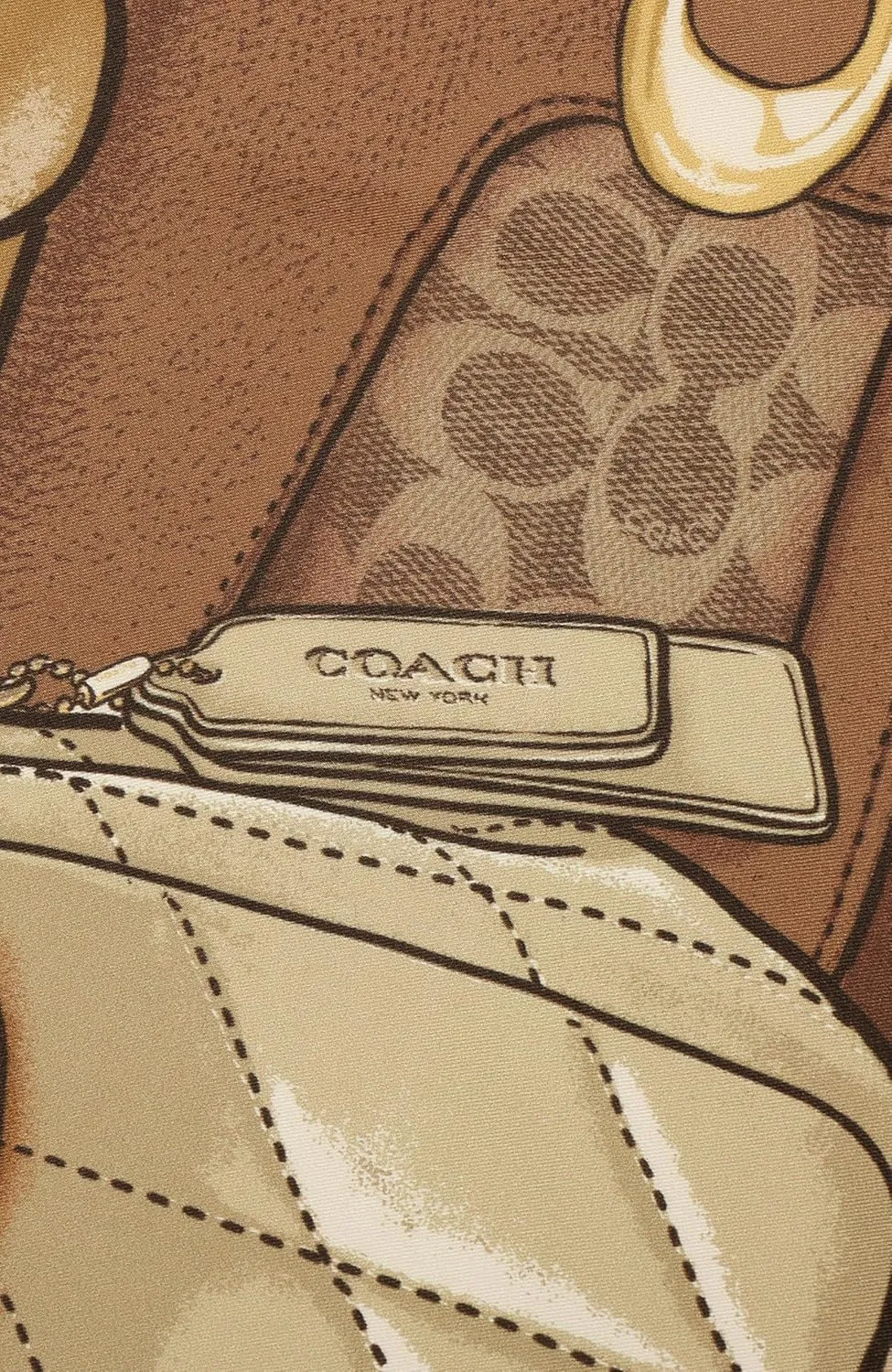 Coach womens Stacked Tabby Printed Silk Square