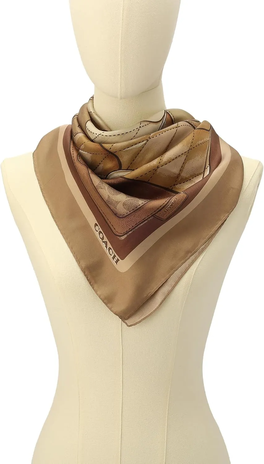 Coach womens Stacked Tabby Printed Silk Square