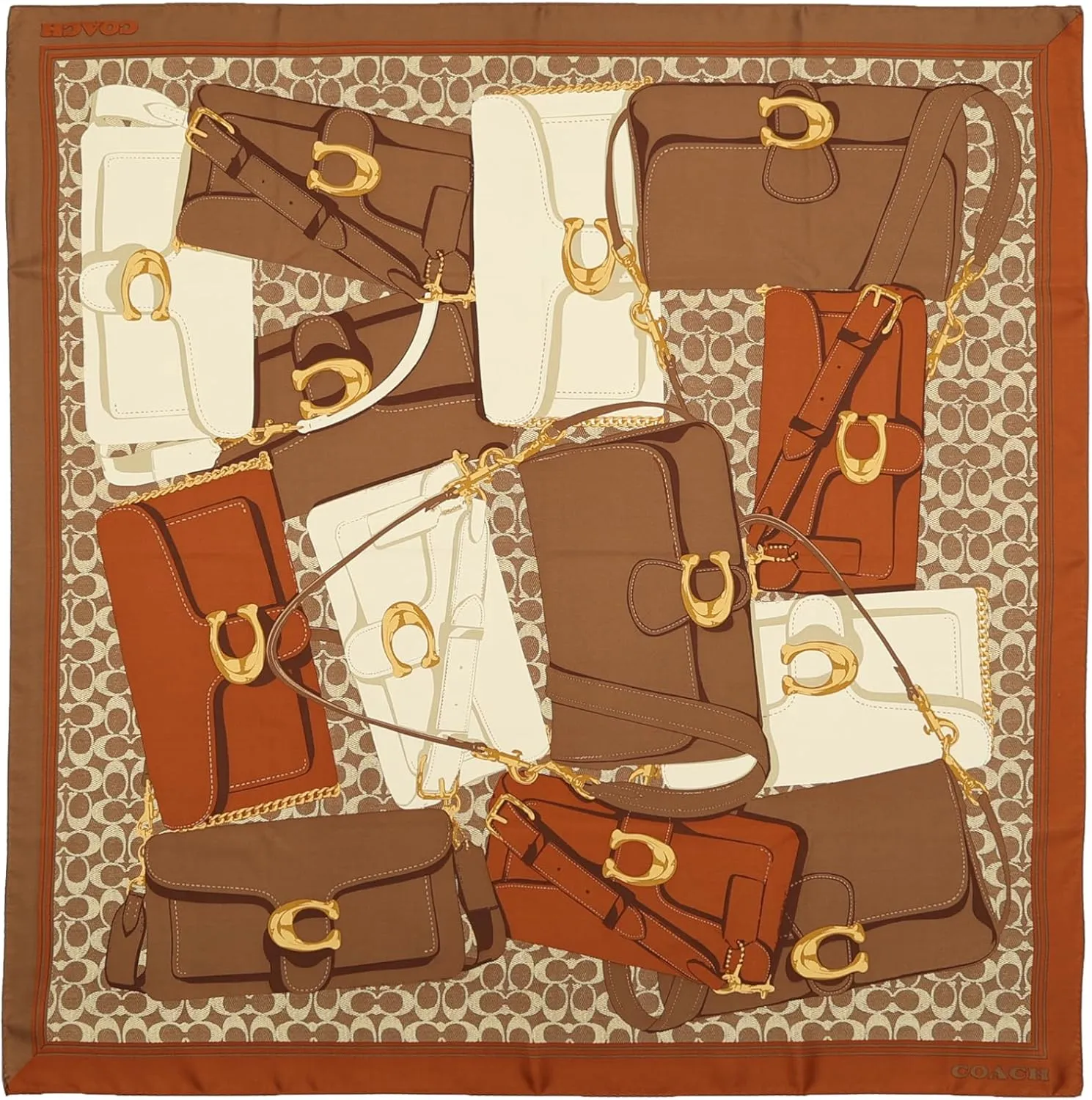 Coach womens Tabby Printed Silk Square