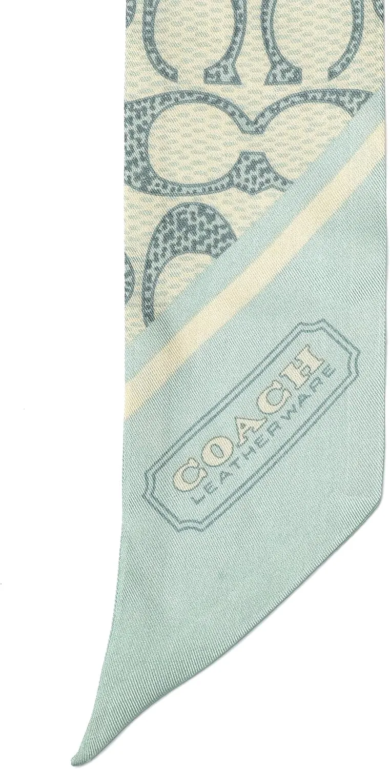 Coach Womens Vintage Signature C Printed Silk Skinny