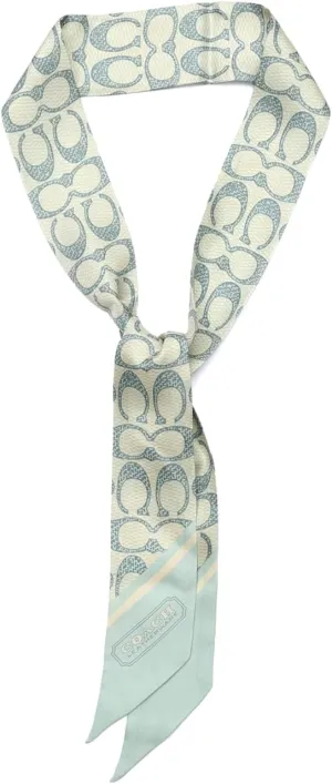 Coach Womens Vintage Signature C Printed Silk Skinny