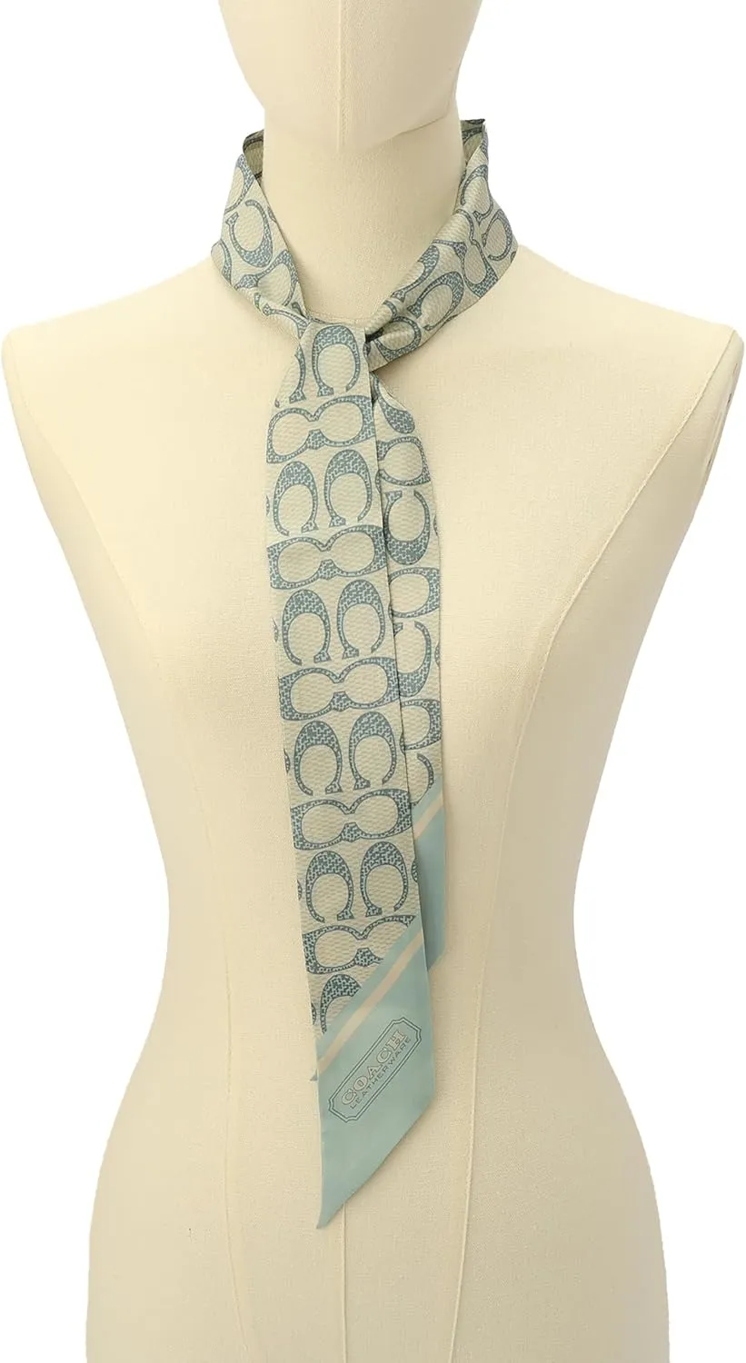 Coach Womens Vintage Signature C Printed Silk Skinny