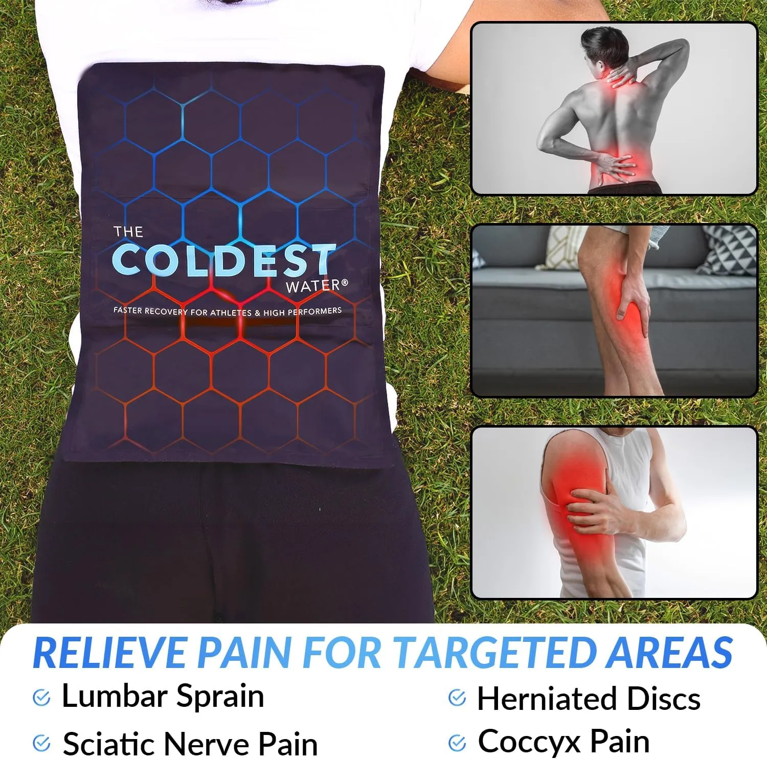 Coldest Gel Ice Pack, Reusable Flexible Ice Packs for Injuries, Multipurpose Hot Cold Therapy for Knee, Arm, Shoulder, Back (11x14 Inch (Pack of 1))