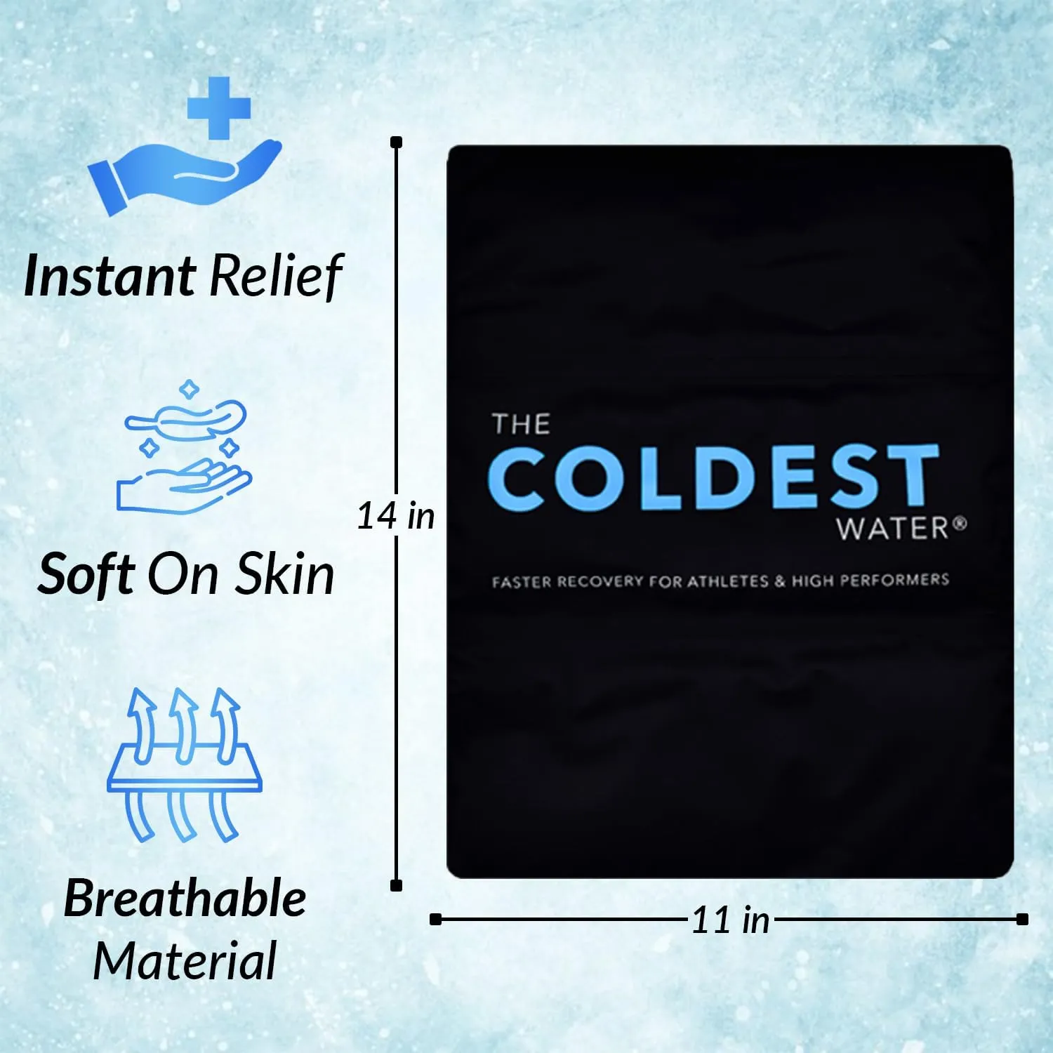 Coldest Gel Ice Pack, Reusable Flexible Ice Packs for Injuries, Multipurpose Hot Cold Therapy for Knee, Arm, Shoulder, Back (11x14 Inch (Pack of 1))