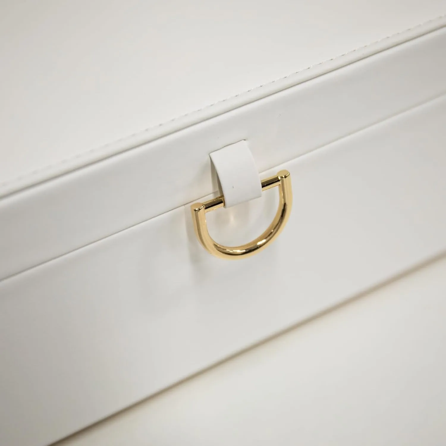 COLLECTIVE HOME - Monogram Jewelry Box with Mirror, Custom Gold Letter Engraving, Elegant Jewelry Organizer with Removable Tray, Gift for Mother’s Day, Girlfriend, Birthday (c)