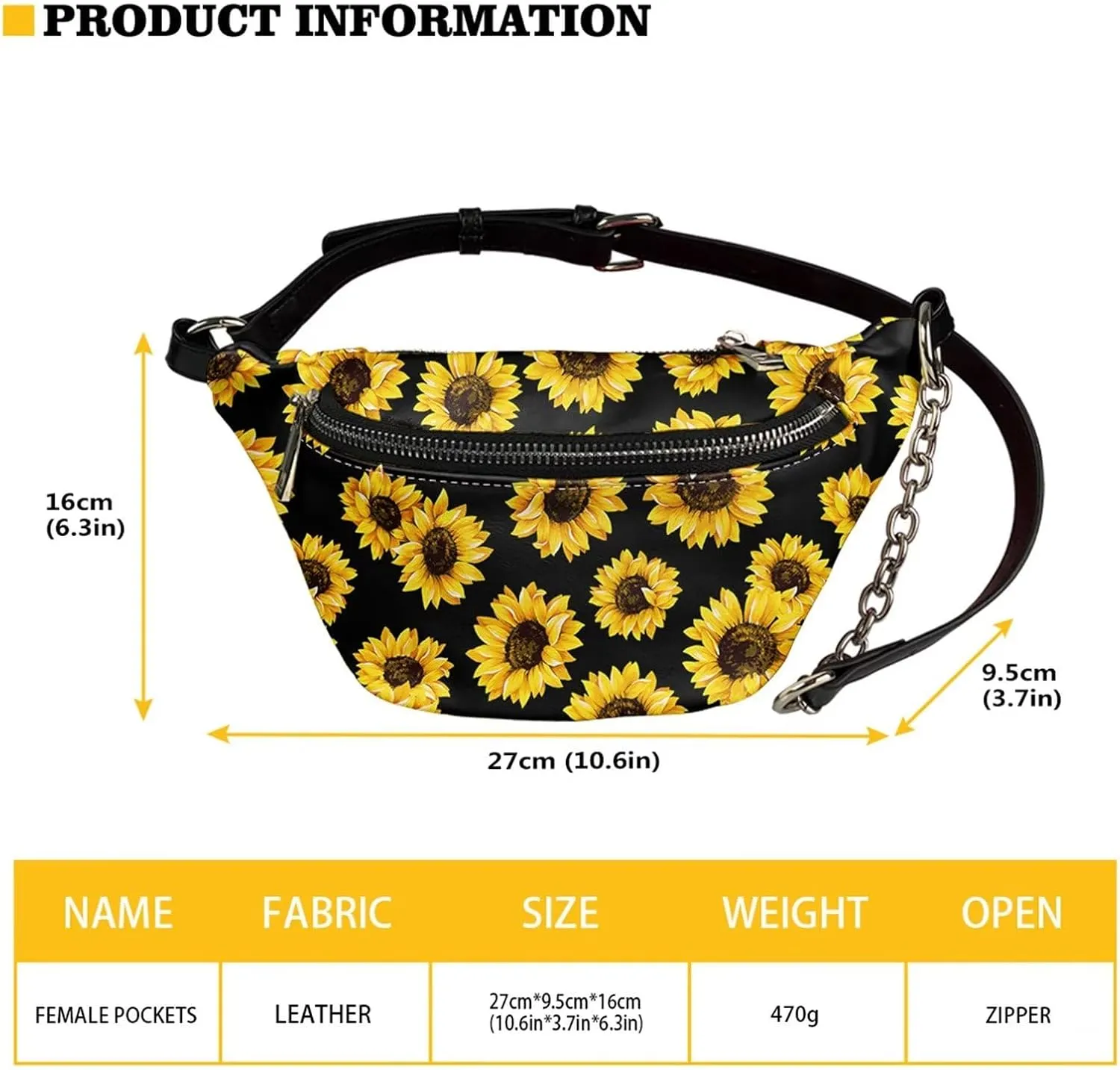 Coloranimal Cute Cartoon Animal Panda Music Notes Fashion Waist Packs for Women Ladies PU Leather Fanny Pack Travel Top-handle Purse Running Hip Bum Waist Bag with Adjustable Strap