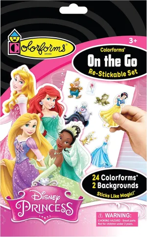 Colorforms Brand Disney Princess On The Go Restickable Set