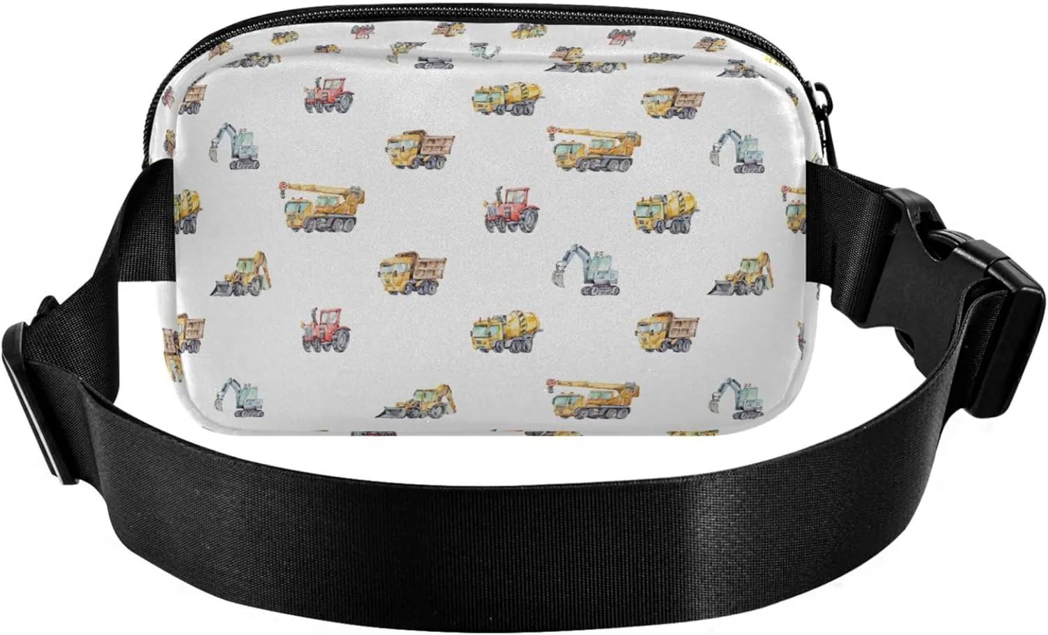 Colorful Cars Truck Excavator Waterproof Fanny Packs for Women Belt Bag Hip Pack Funky Travel Waist Pack for Men